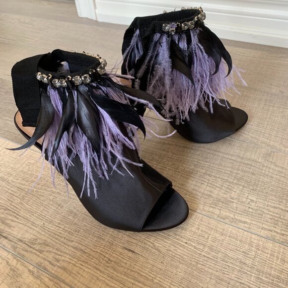 Brand new Call it Spring black satin peep toe heels size 8 - Picture 4 of 8